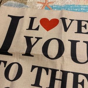 Love You To The Moon And Back Pillow Cover